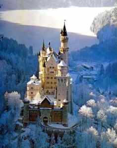 sleeping beauty castle winter